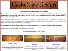 Tablet Screenshot of casketsbydesign.com